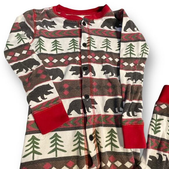 Lazy One Pajama Bear Essentials Kids Sz 6 Long Johns 1 Pc PJ Flapjack Pyjama - Picture 9 of 12